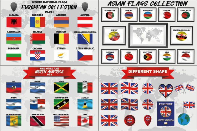I will create original flag with different shapes for you