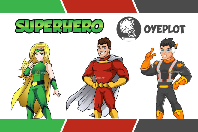 I will create premium superhero cartoon mascot character