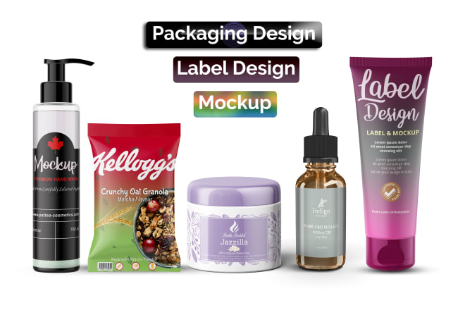 I will create product label design, packaging design and mockup