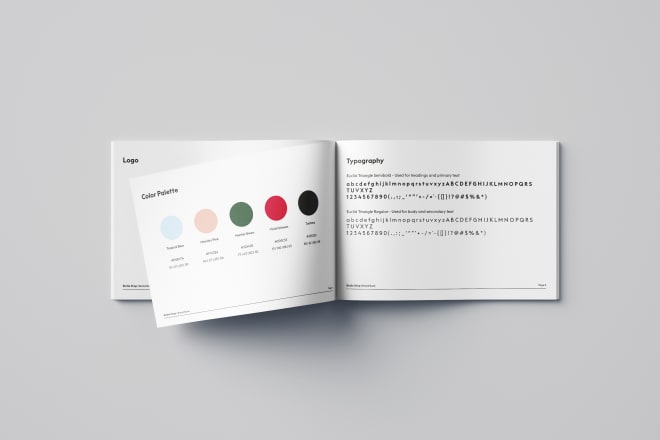 I will create professional and clean brand style guides