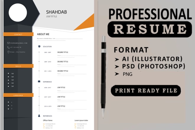 I will create professional cv, resume writing,cv builder, cv maker