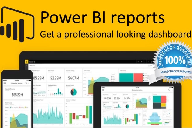 I will create professional power bi dashboards