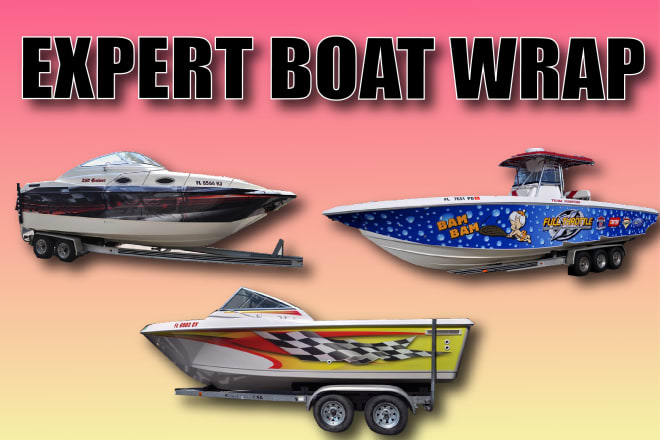 I will create professionally any boats wrap design in 24 hours