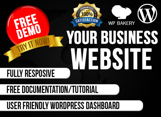 I will create responsive wordpress website with wpbakery builder