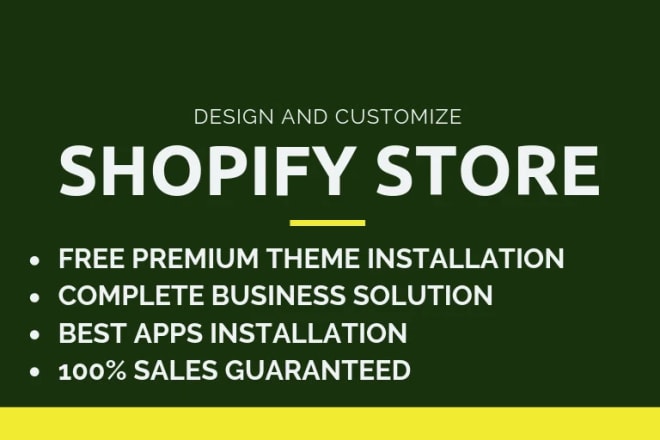 I will create shopify dropshipping store and website