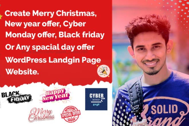 I will create special day offer landing page wordpress website using elementor pro