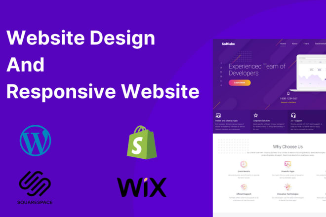 I will create website design and build responsive website