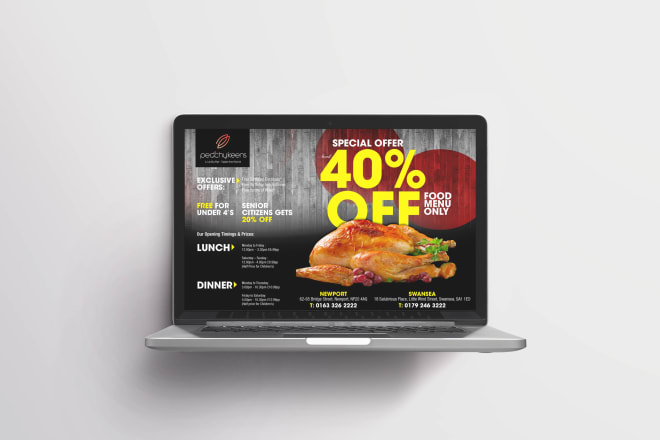 I will creative and attractive design of menu card and food flyer