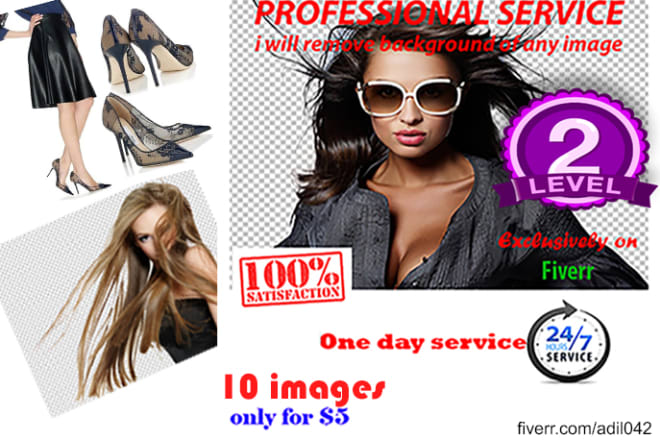 I will delete background from 10 images for your online store