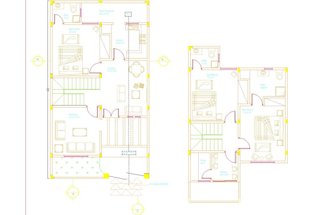 I will design 2d floor plan of house for you
