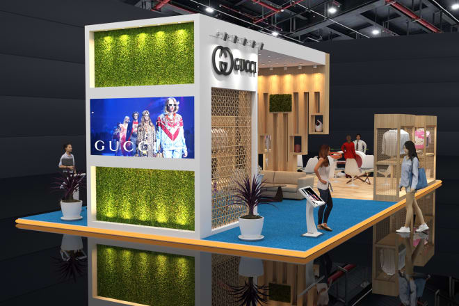 I will design 3d trade booth, kiosk,exhibition stall, set design