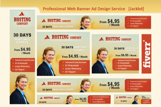 I will design 7 sizes google adwords web banner ads within 24h