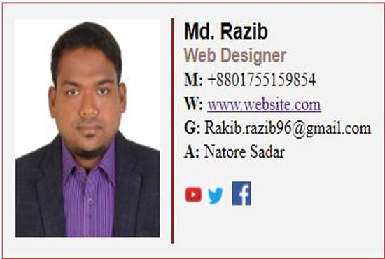 I will design a beautiful clickable HTML email signature