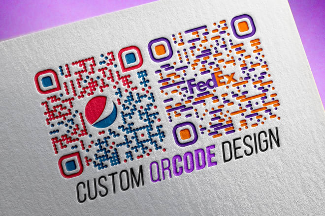 I will design a custom qr code with your logo