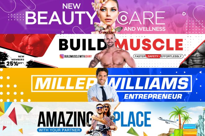 I will design a perfect youtube banner and logo