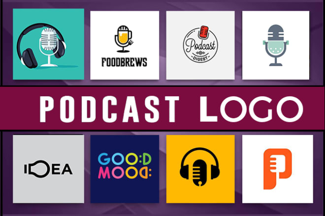 I will design a podcast logo