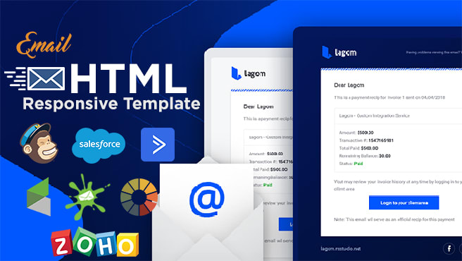 I will design a professional HTML email template or newsletter