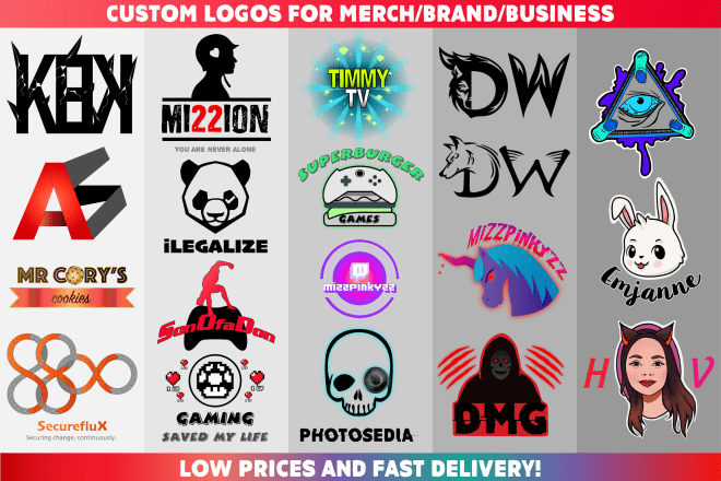 I will design a professional logo for your merch, or business