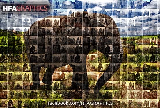 I will design a stunning photo mosaic portraits