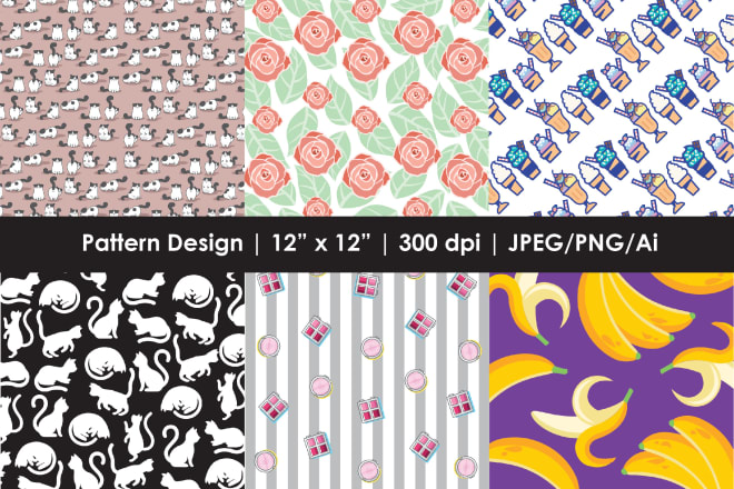 I will design a unique digital pattern design