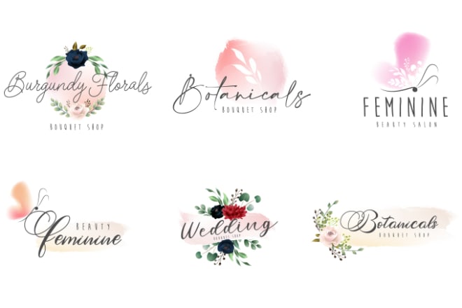 I will design a watercolor logo