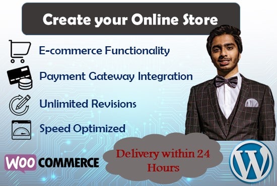 I will design an ecommerce website on wordpress using woocommerce