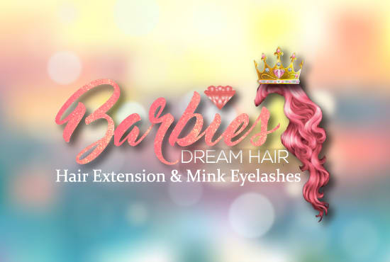 I will design an elegant logo for hair brand