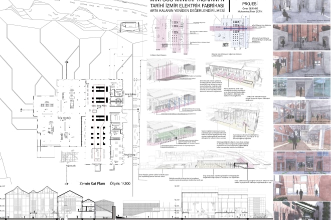 I will design architectural presentation board with diagram sketch mapping etc