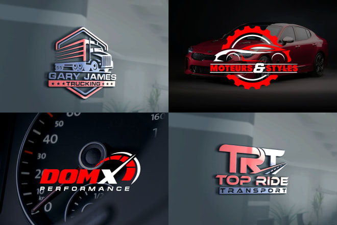 I will design car transport trucking automotive logo