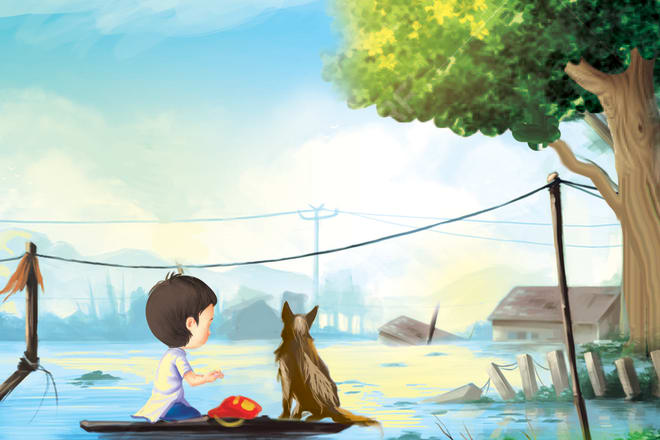 I will design children book illustration