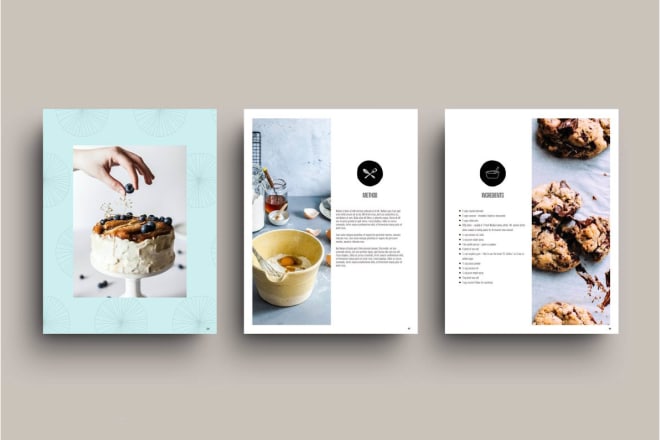 I will design cookbook, recipe ebook layout