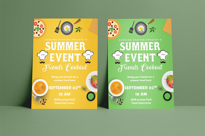 I will design creative food or restaurant flyer