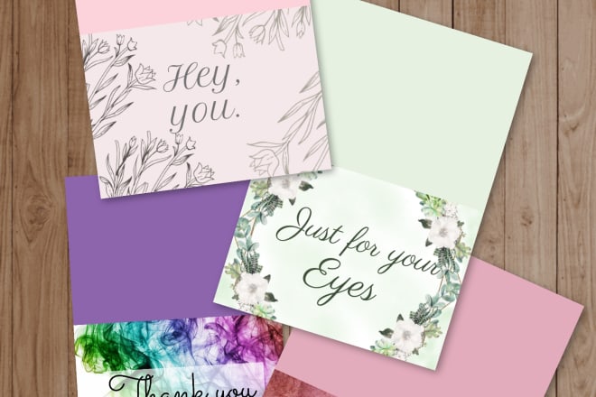 I will design cute folded cards from inside and out customized any occasion