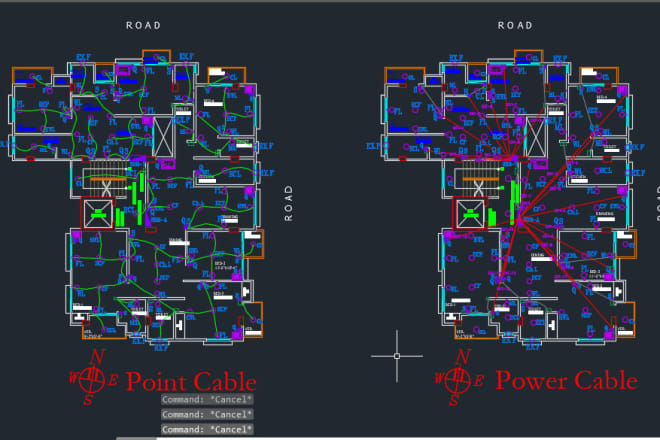 I will design electrical drawing of floor plan in auto cad