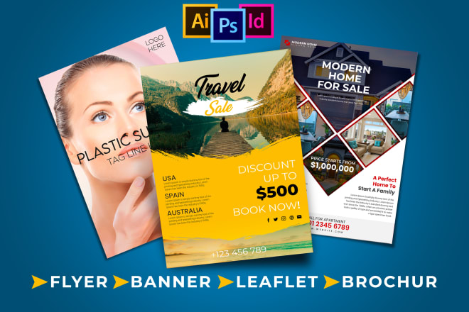I will design elegant flyer and brochure for you