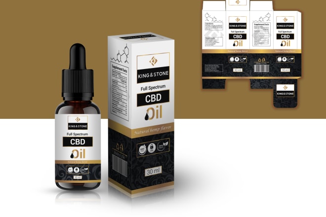 I will design eye catching cbd, hemp label and packaging box