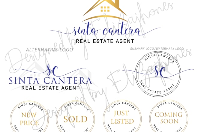 I will design feminine real estate, realtor business logo for you