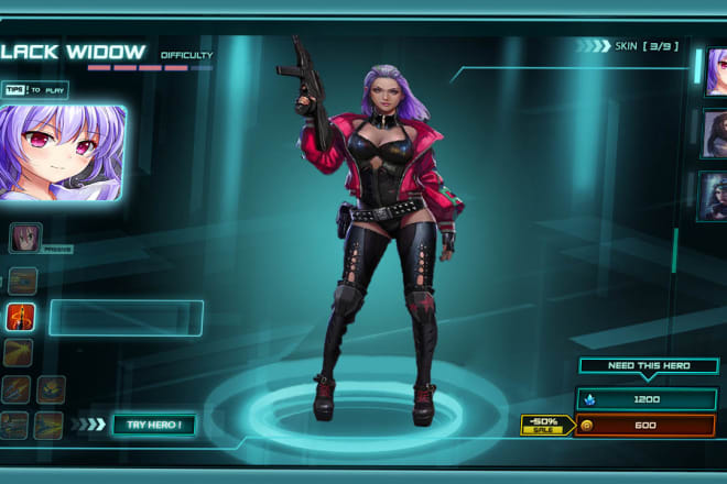I will design game graphics and game ui ux designs for you
