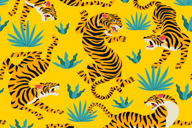 I will design illustrative vector seamless patterns