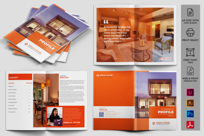 I will design indesign company profile, proposal, brochure, booklet