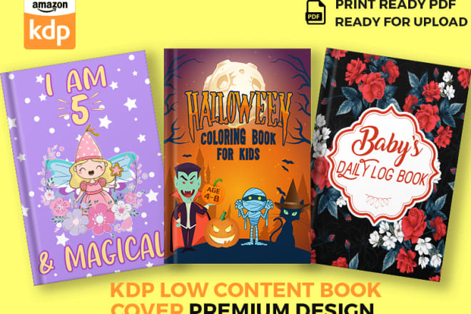 I will design kdp low content or no content all category book cover for amazon