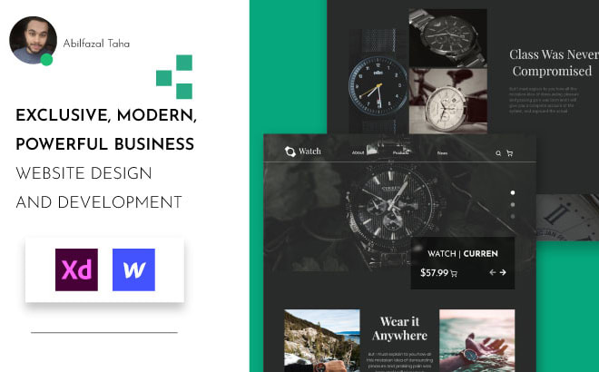 I will design modern exclusive business website