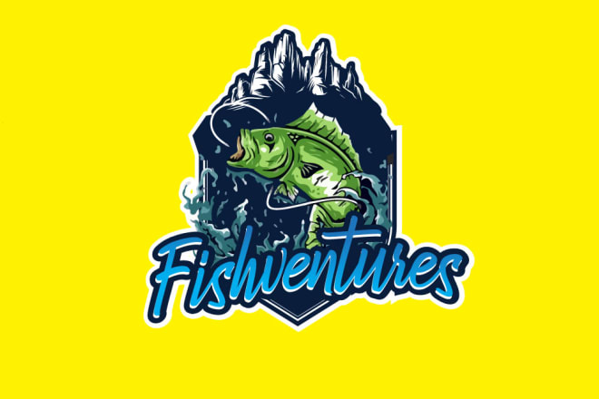 I will design modern fishing logo design