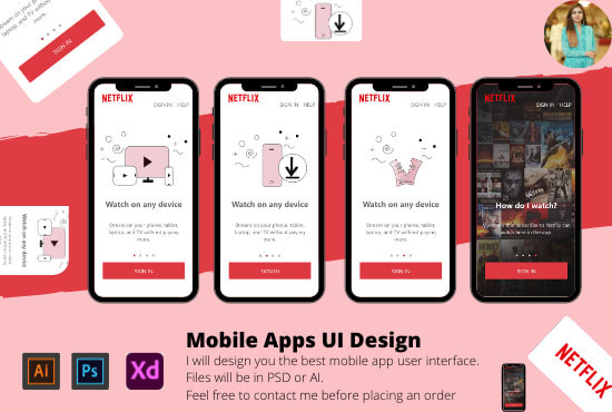 I will design modern mobile app UI UX design on adobe xd with prototype and animation