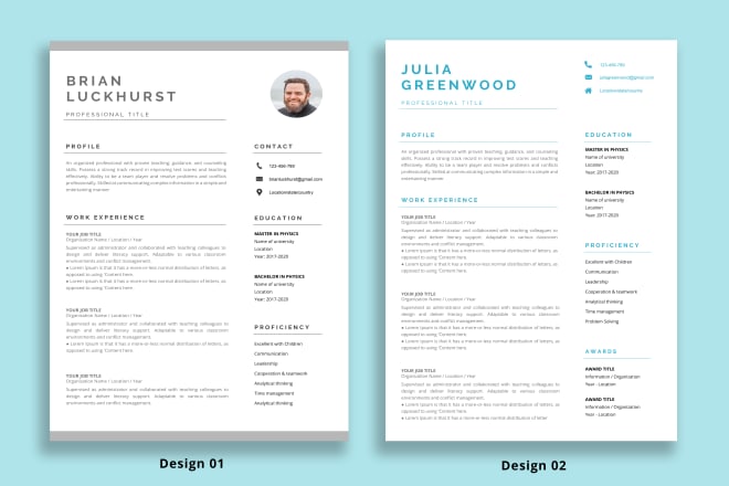 I will design or format resume, CV in google docs, word, PDF