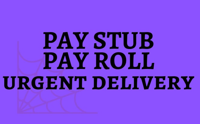 I will design paystub and checkstubs for employees and contractor
