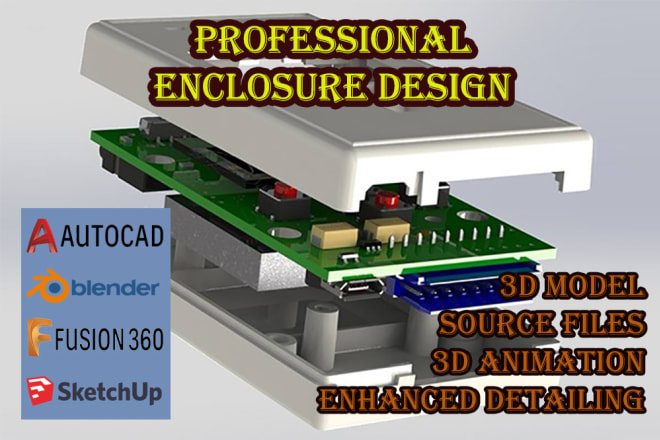 I will design plastic enclosure for pcb and electronic devices