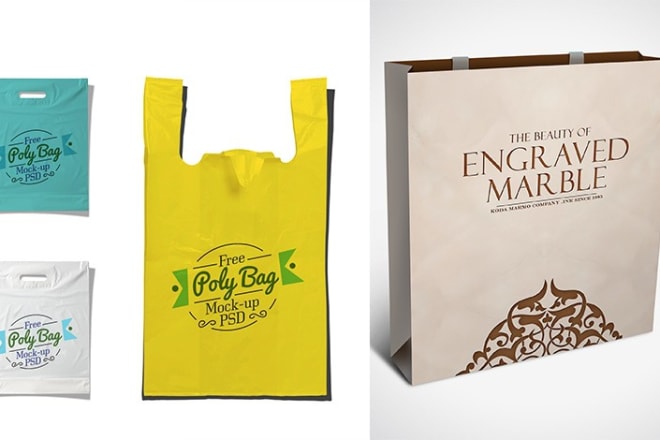 I will design plastic or paper bags