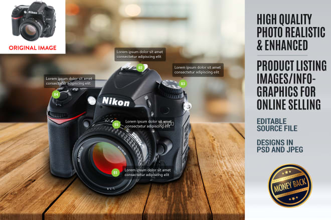 I will design product listing images for online selling