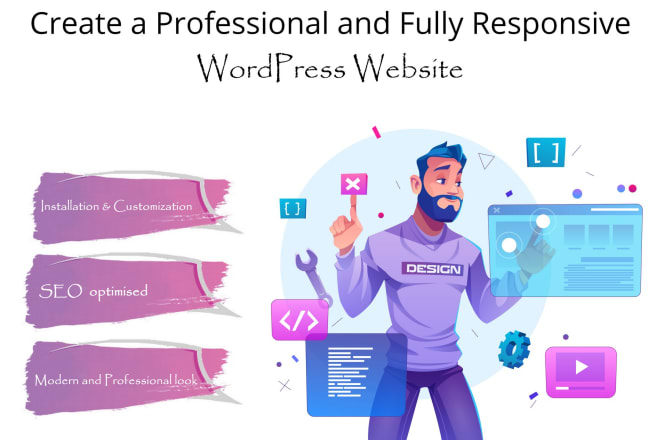 I will design professional and responsive wordpress website